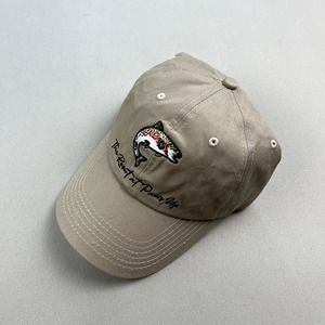Fishing Hat Cap Strapback Tan Adjustable Resort At Paws Up Trout Montana Outdoor